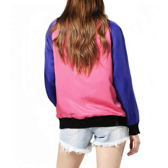 NWT Diesel Embroidery Reversible Bomber Jacket Reversible Zip Up Women's Size L - Picture 5 of 14